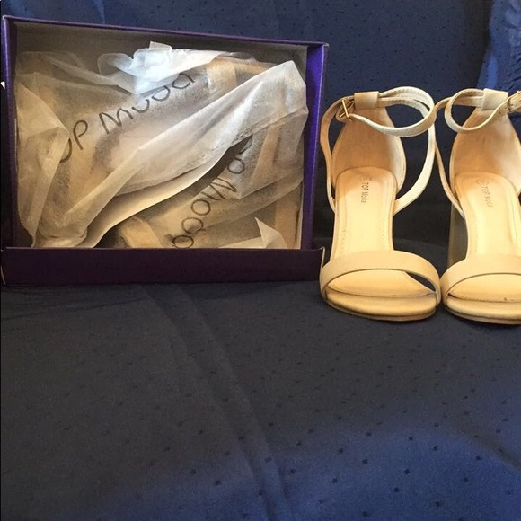 Shoes - Nude Block Heels